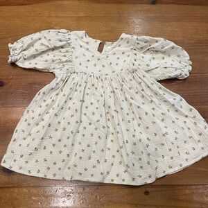 Cream Floral Baby Dress